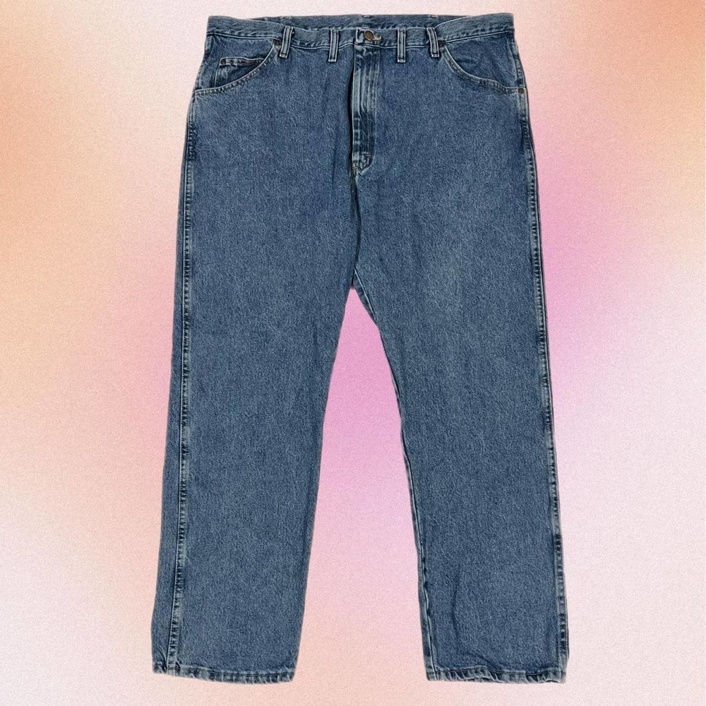 Wrangler Regular Fit Denim Blue Jeans 44x30